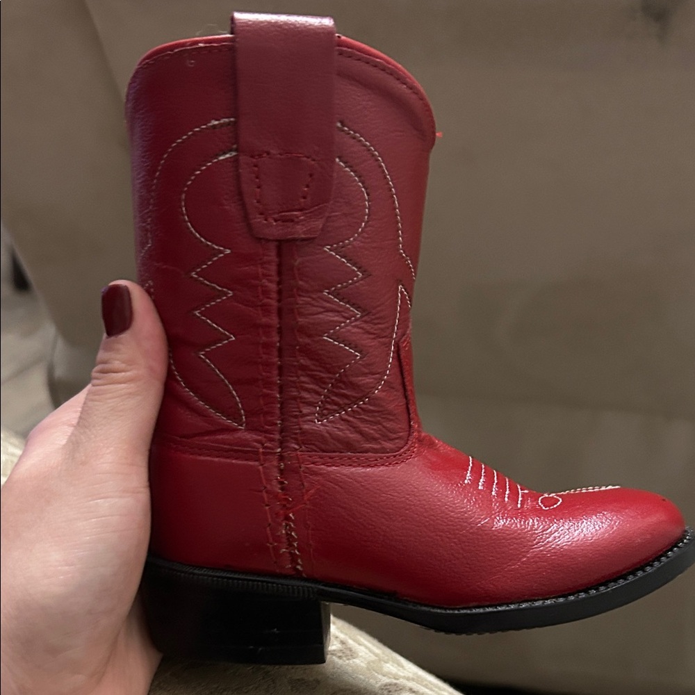Old West Red Kids Boots